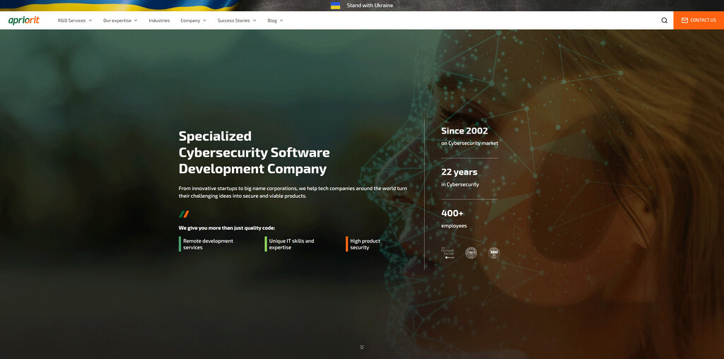 Apriorit Website Header