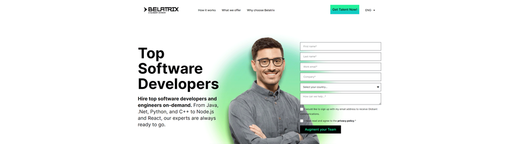 Belatrix Website Header