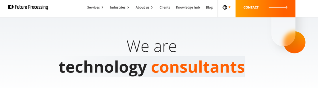 Future Processing Website Header