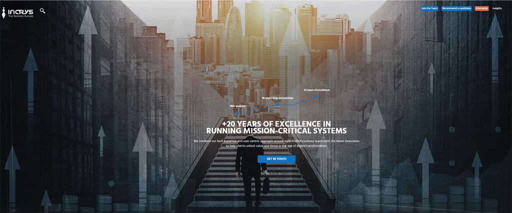 InCrys Website Header