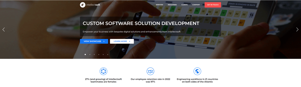 Intellectsoft Website Header