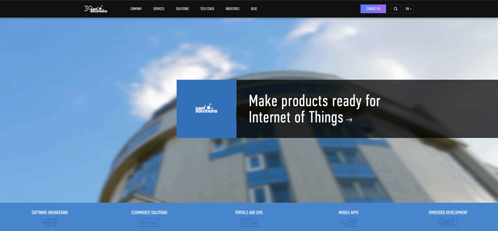 SaM Solutions Website Header