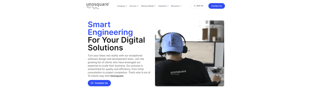 Unosquare Website Header