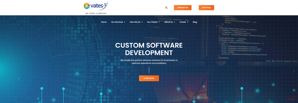 Vates Website Header