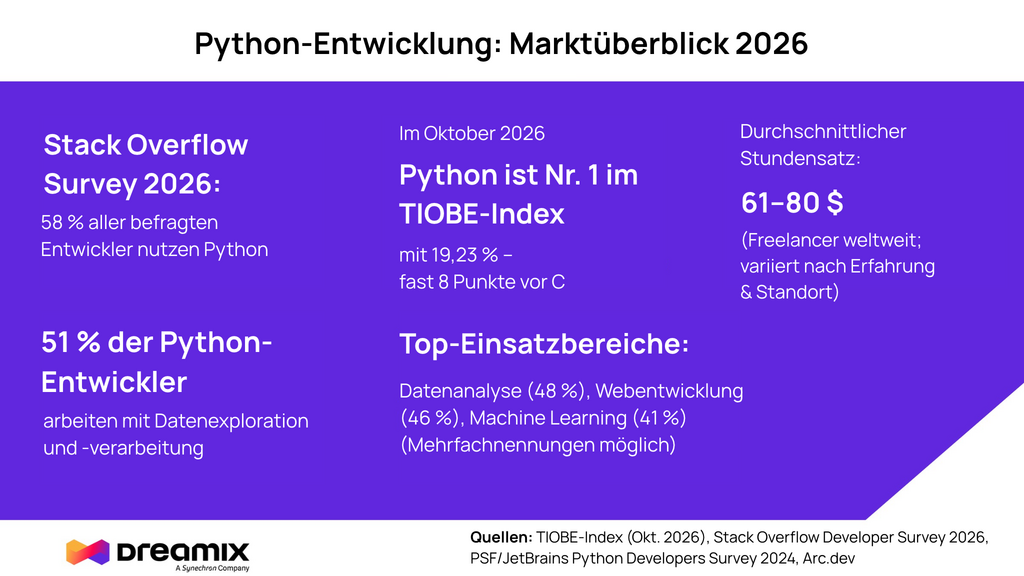 Python Entwicklung Agenturen, Python Entwicklung im Überblick 2026,